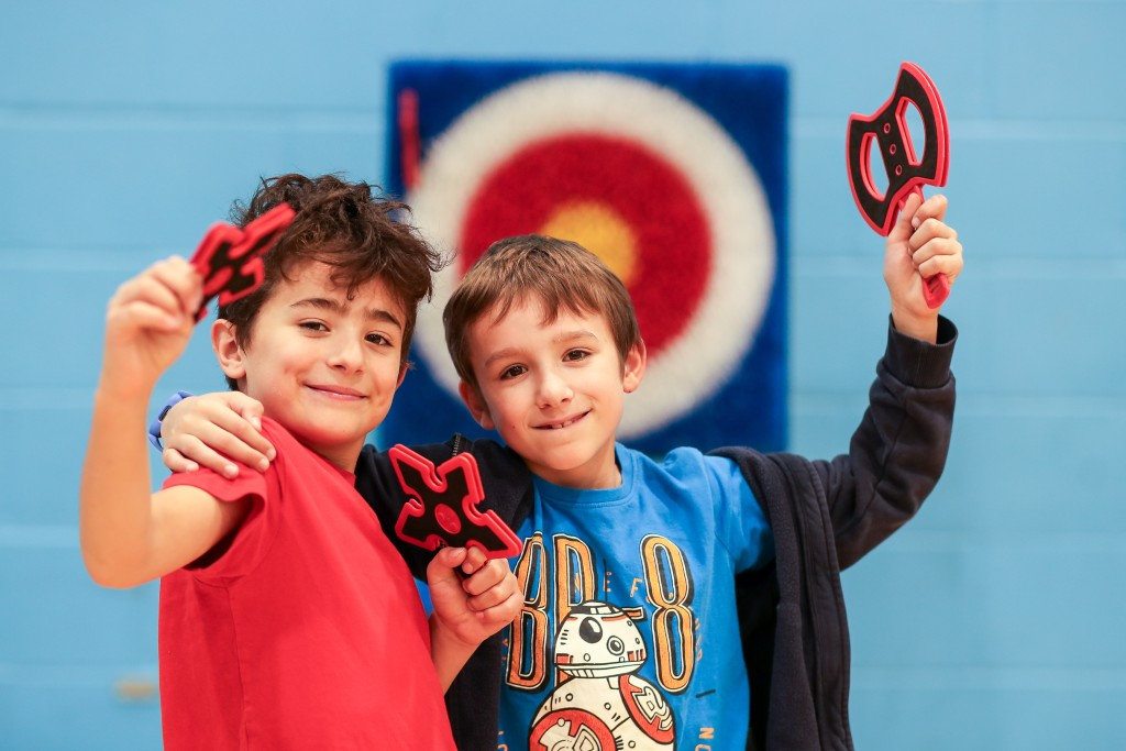 Kid-safe axe throwing
